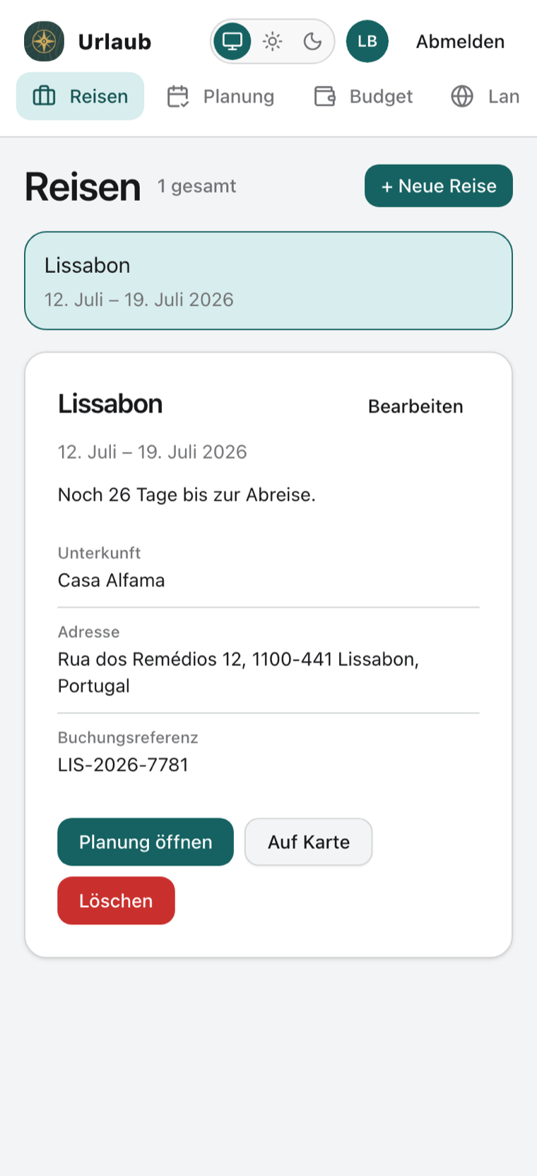 Urlaub im mobilen Browser: Reise nach Lissabon
